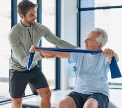 exercise therapy with practitioner