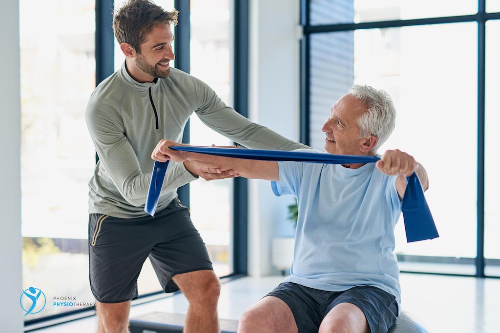 exercise therapy with practitioner